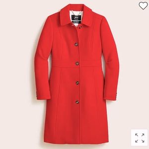 J.Crew Classic Lady Day Coat in Italian double cloth wool w/thinsulate.